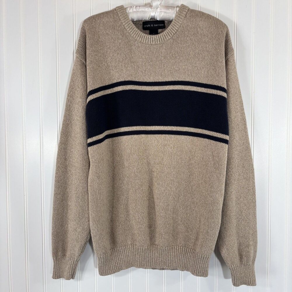 Vtg Women Cotton Sweater Size L Oversized Beach Fisherman Academia Heritage Cozy